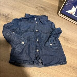 Classic Blue Kids Button Down Shirt